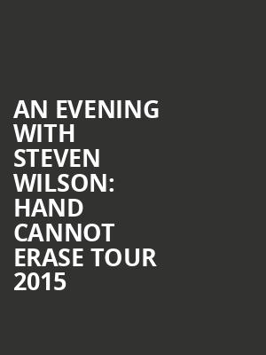 An Evening With Steven Wilson: HAND CANNOT ERASE TOUR 2015 at Bridgewater Hall